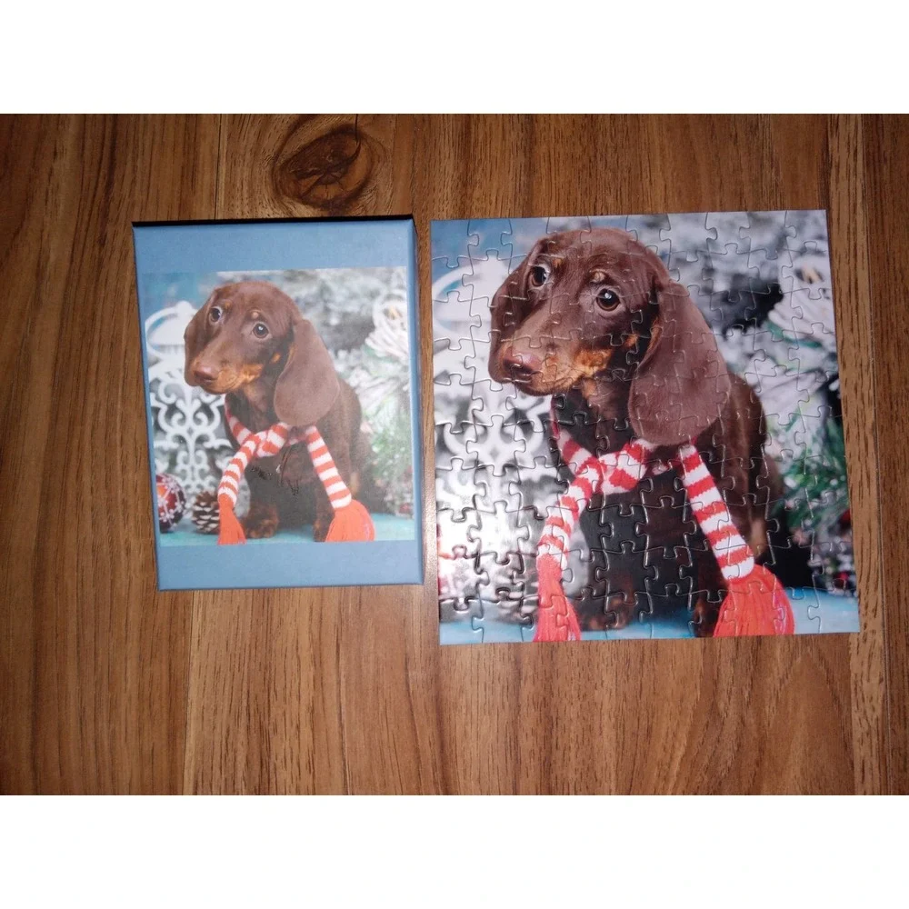 Perfectly Puzzling 100 Piece Christmas Dog Jigsaw Puzzle